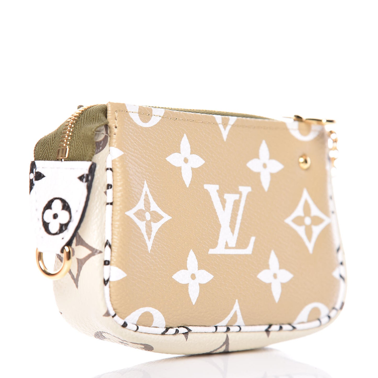 Monogram Giant Micro Pochette Accessories Kaki White