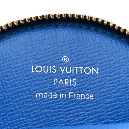 Louis Vuitton Monogram 2019 Christmas Animation Round Coin Purse Blue 6 of 7