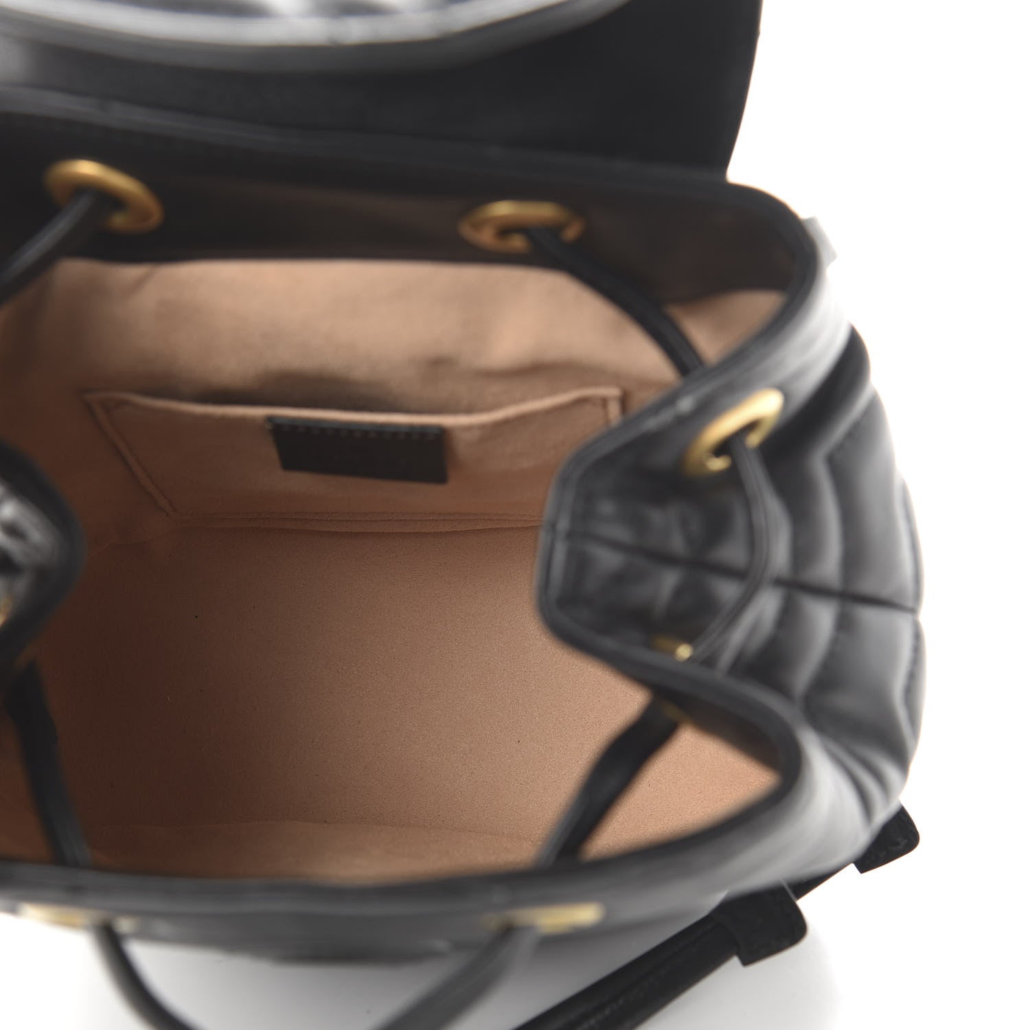 Gucci Calfskin Matelasse GG Marmont Flap Backpack Black 4 of 9