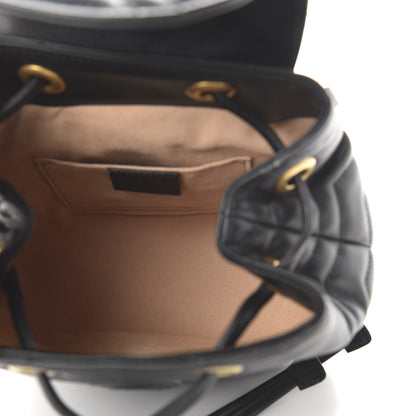 Gucci Calfskin Matelasse GG Marmont Flap Backpack Black 4 of 9