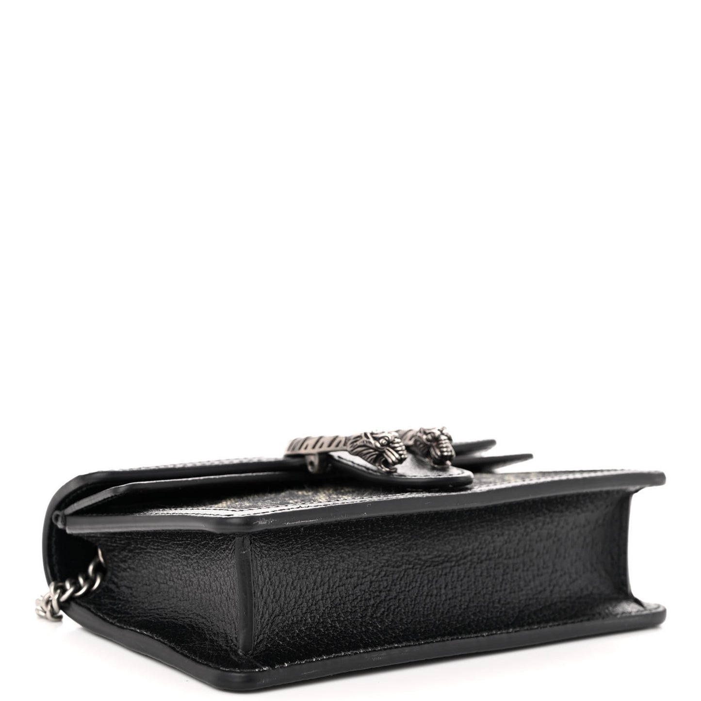 Jacquard Black Denim GG Monogram Super Mini Dionysus Shoulder Bag Black Ivory