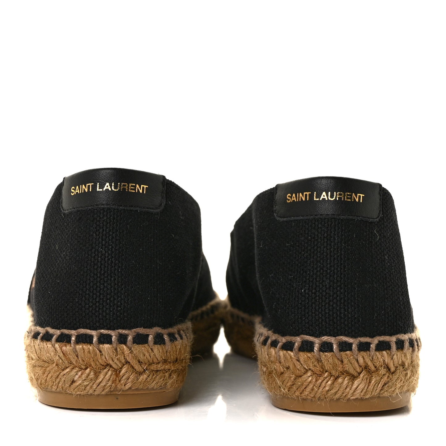 Canvas Nappa Elba Light Logo Embroidered Espadrilles 37 Black