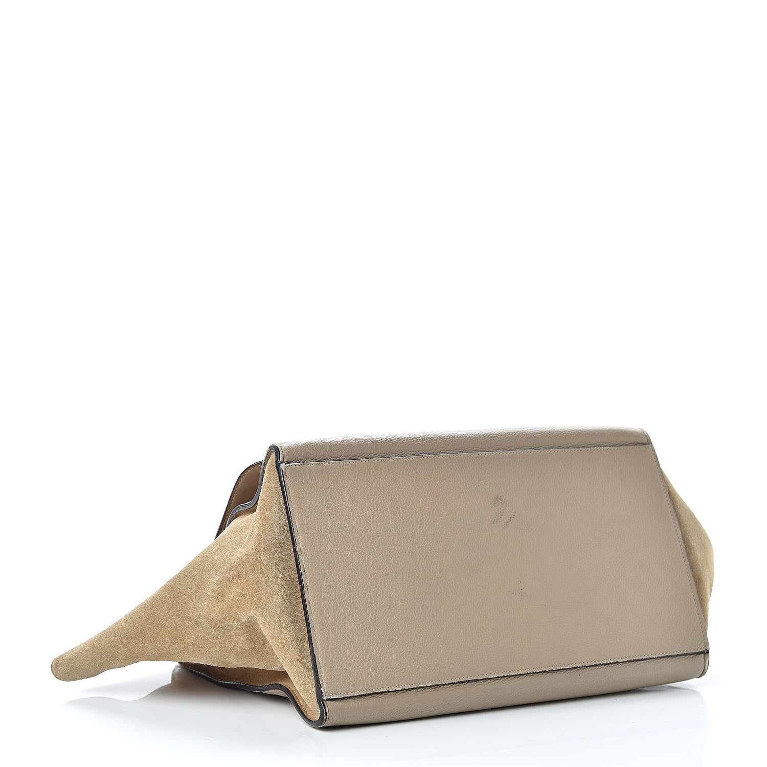 Celine Drummed Calfskin Suede Large Trapeze Dune 4 of 18