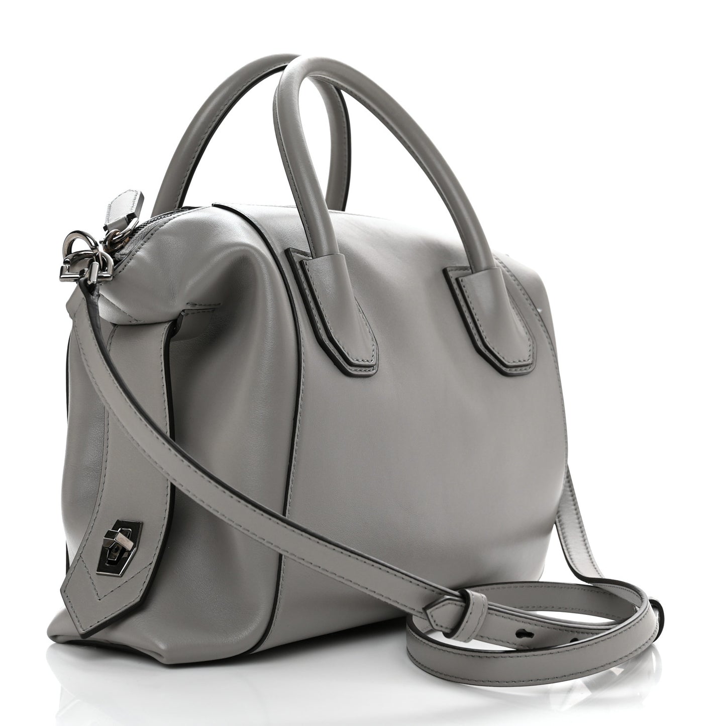 Calfskin Small Soft Antigona Pearl Grey