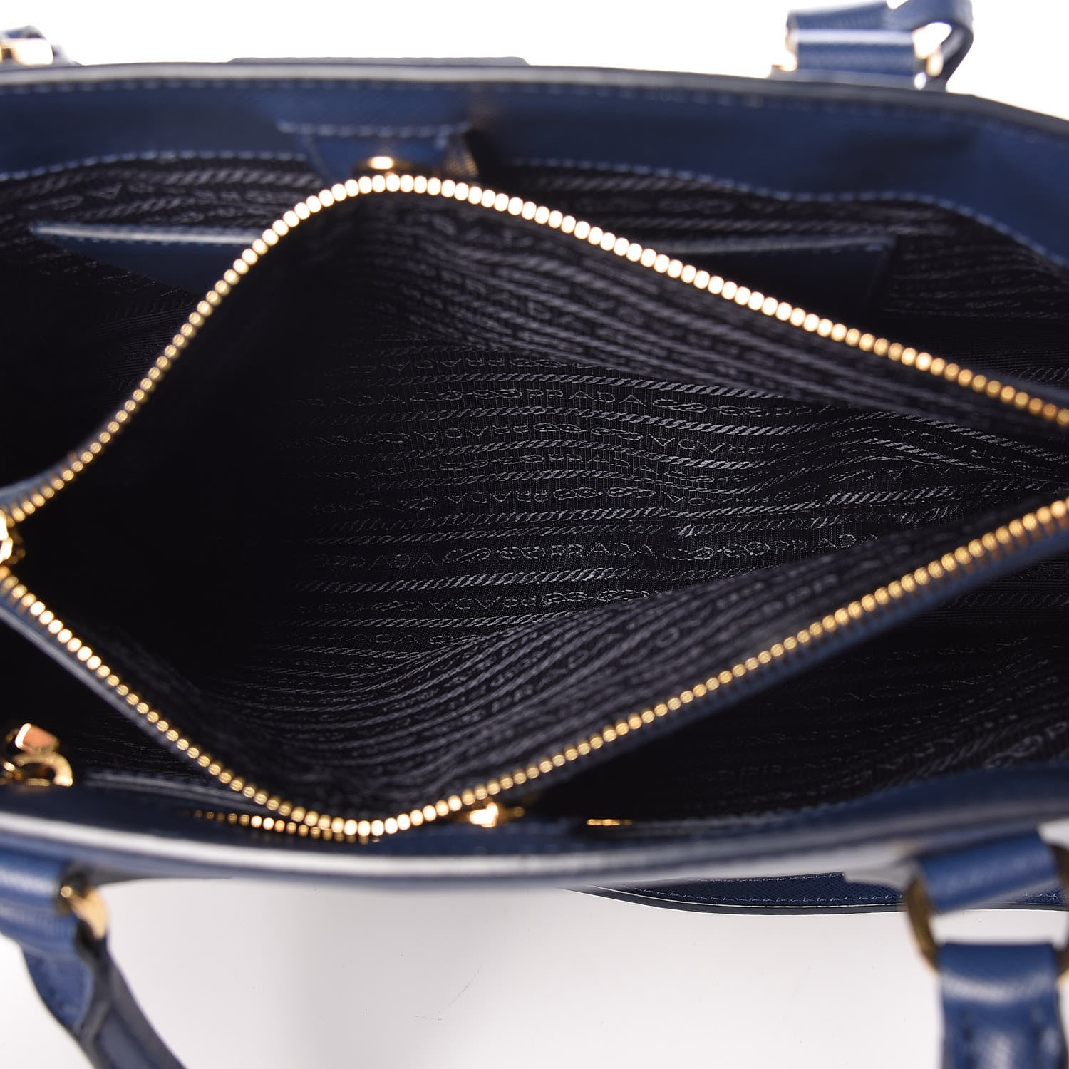 Prada Saffiano Lux Medium Tote Bluette 6 of 17
