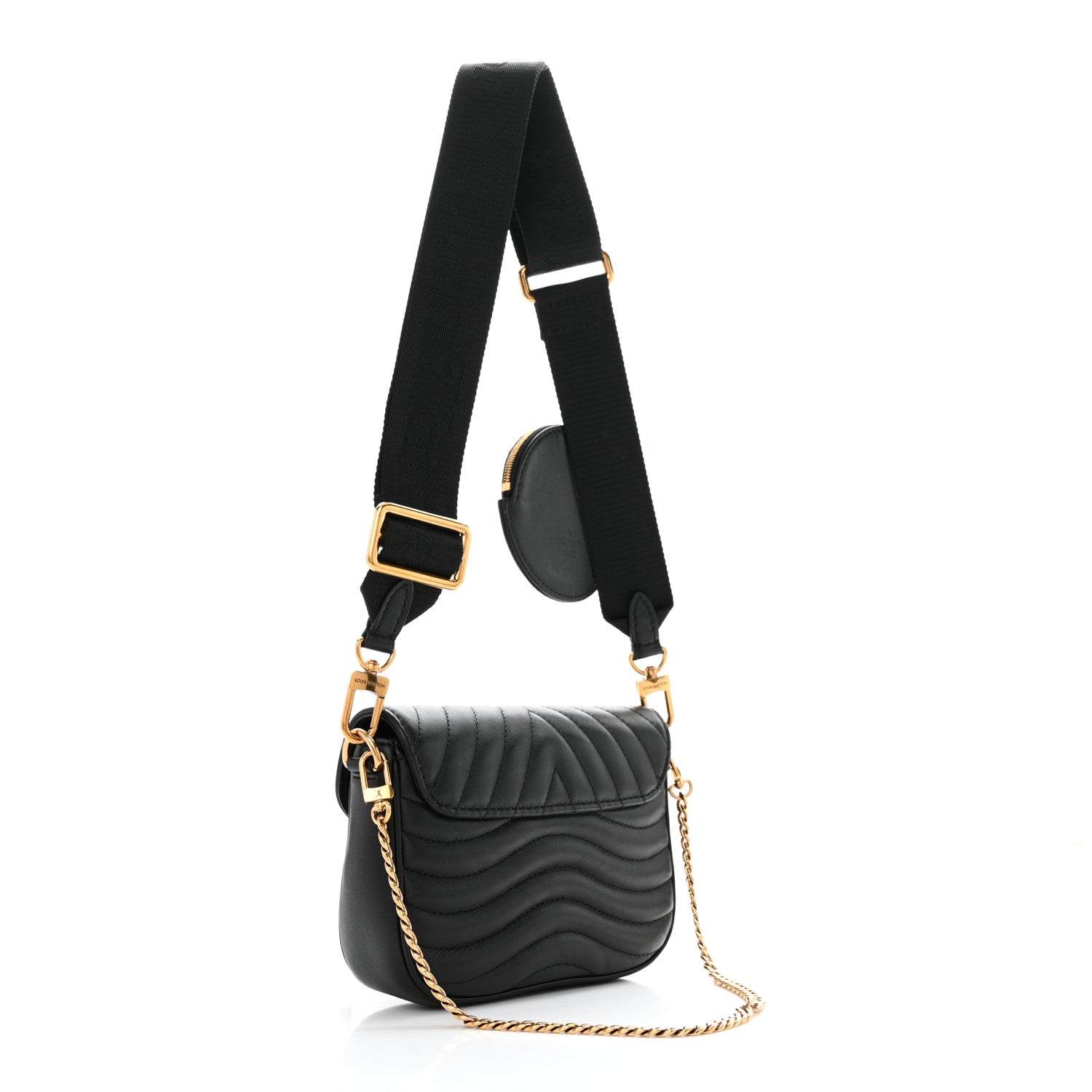 Louis Vuitton Calfskin New Wave Multi Pochette Black 2 of 9