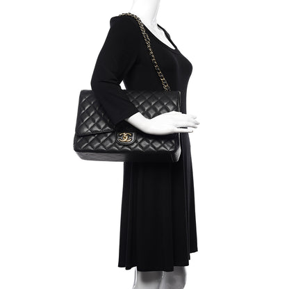 Chanel Caviar Quilted Maxi Double Flap Black 2 of 18