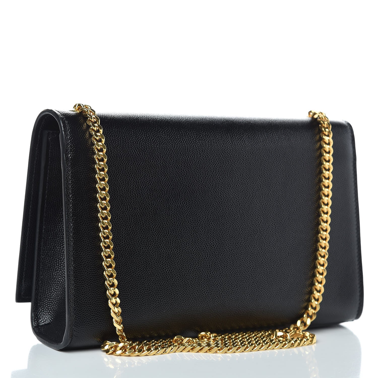 Saint Laurent Grain De Poudre Medium Classic Monogram Kate Satchel Black 3 of 10