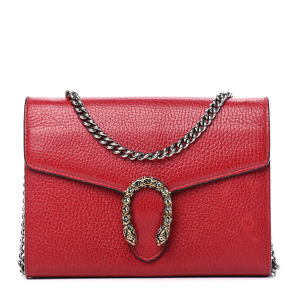 Gucci Calfskin Mini Dionysus Chain Wallet Hibiscus Red 1 of 4