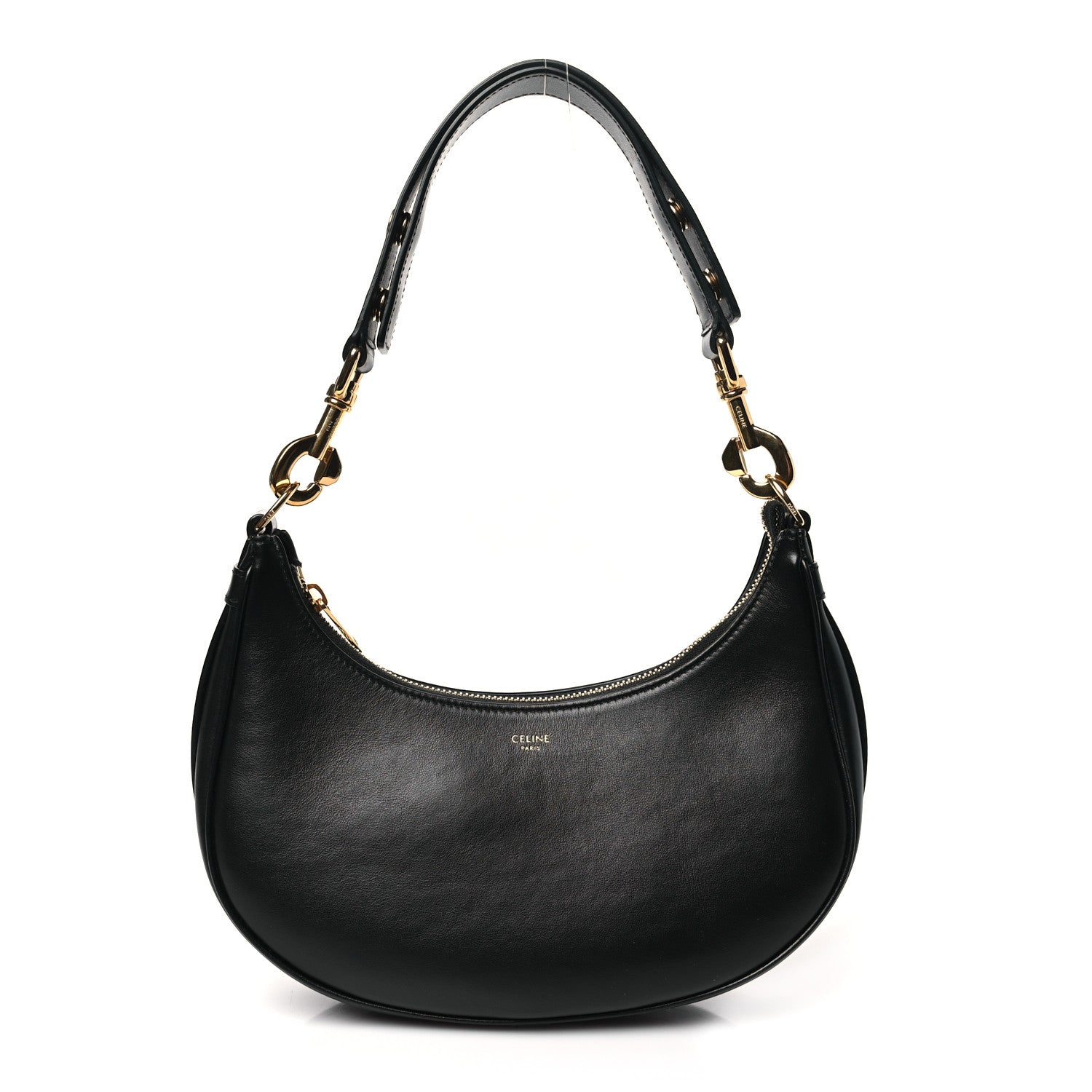Celine Smooth Calfskin Medium Strap Ava Shoulder Bag Black 1 of 9