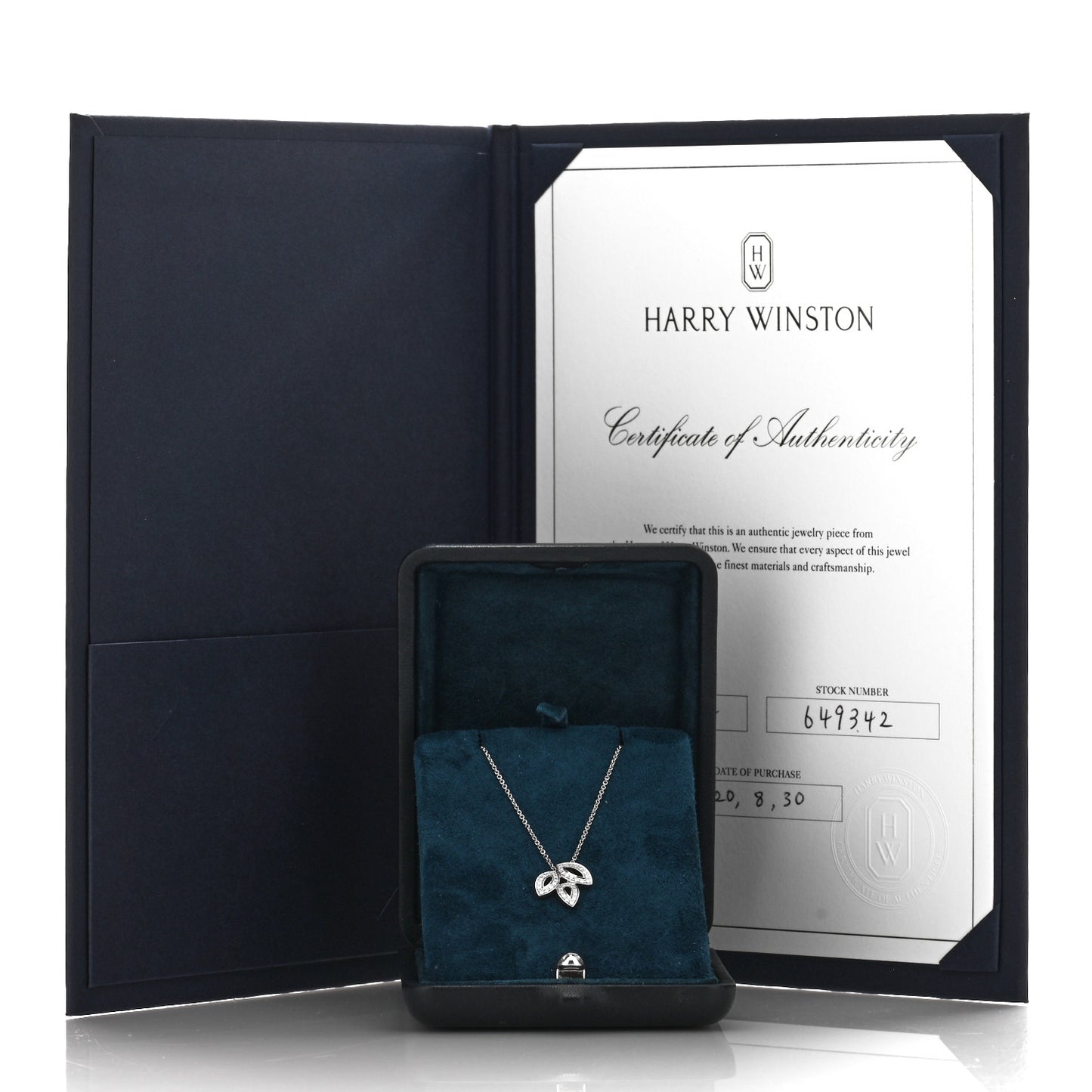 Platinum Diamond Small Lily Cluster Pendant Necklace