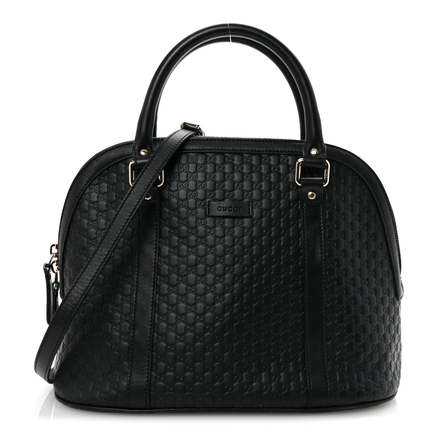 Microguccissima Medium Dome Bag Black