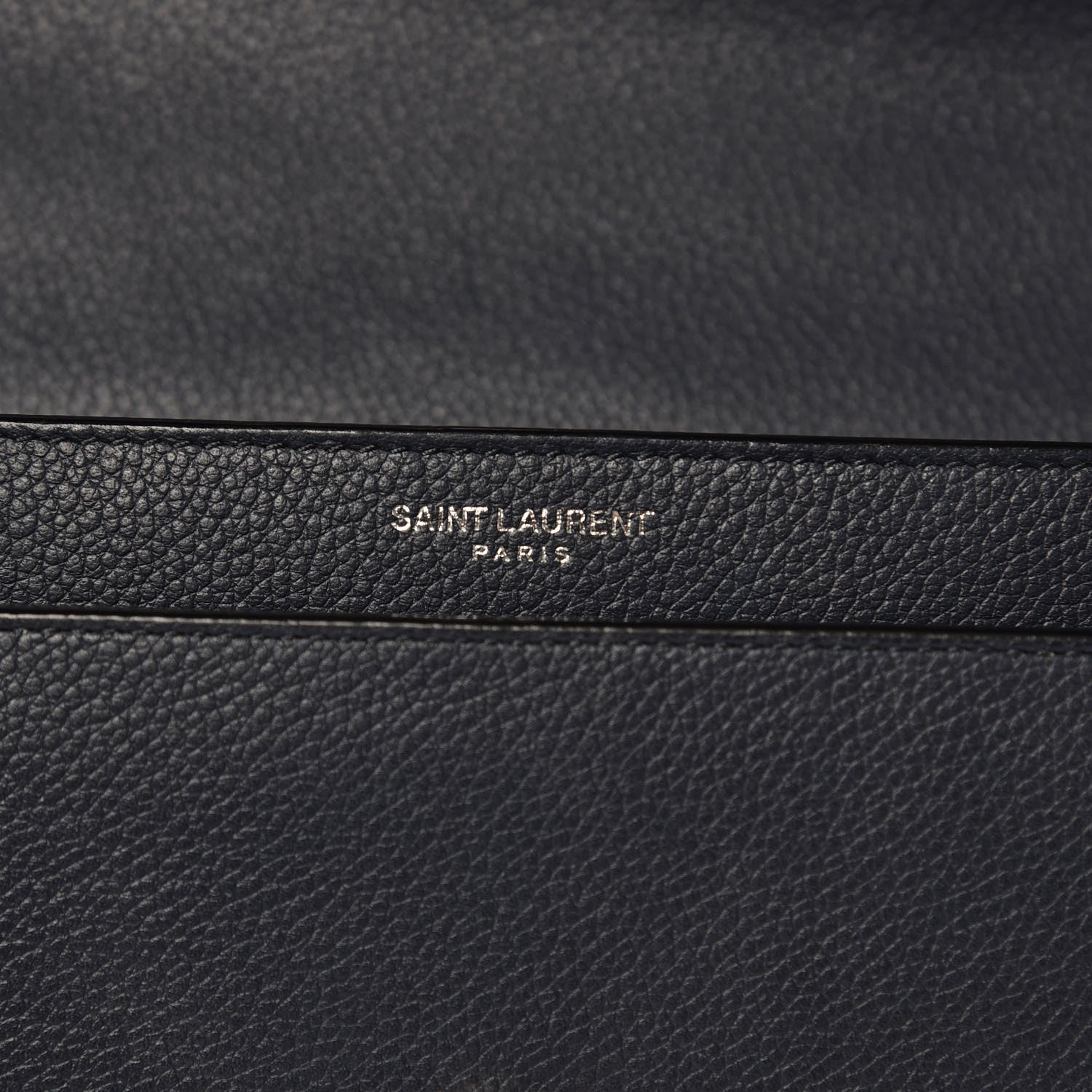 Saint Laurent Grained Calfskin Medium Monogram Sunset Navy Blue 7 of 10