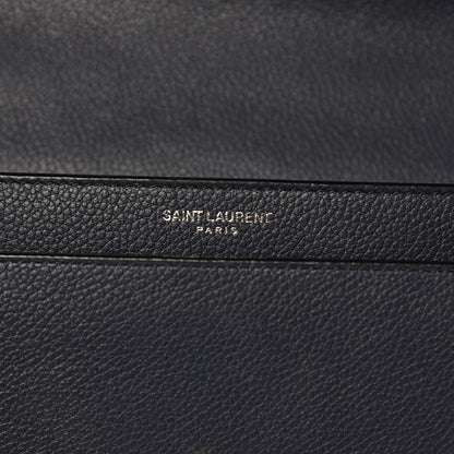 Saint Laurent Grained Calfskin Medium Monogram Sunset Navy Blue 7 of 10