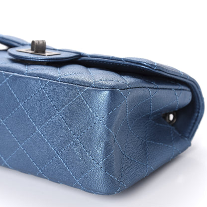 Chanel Metallic Sheepskin Quilted 2.55 Reissue Mini Flap Blue 7 of 10