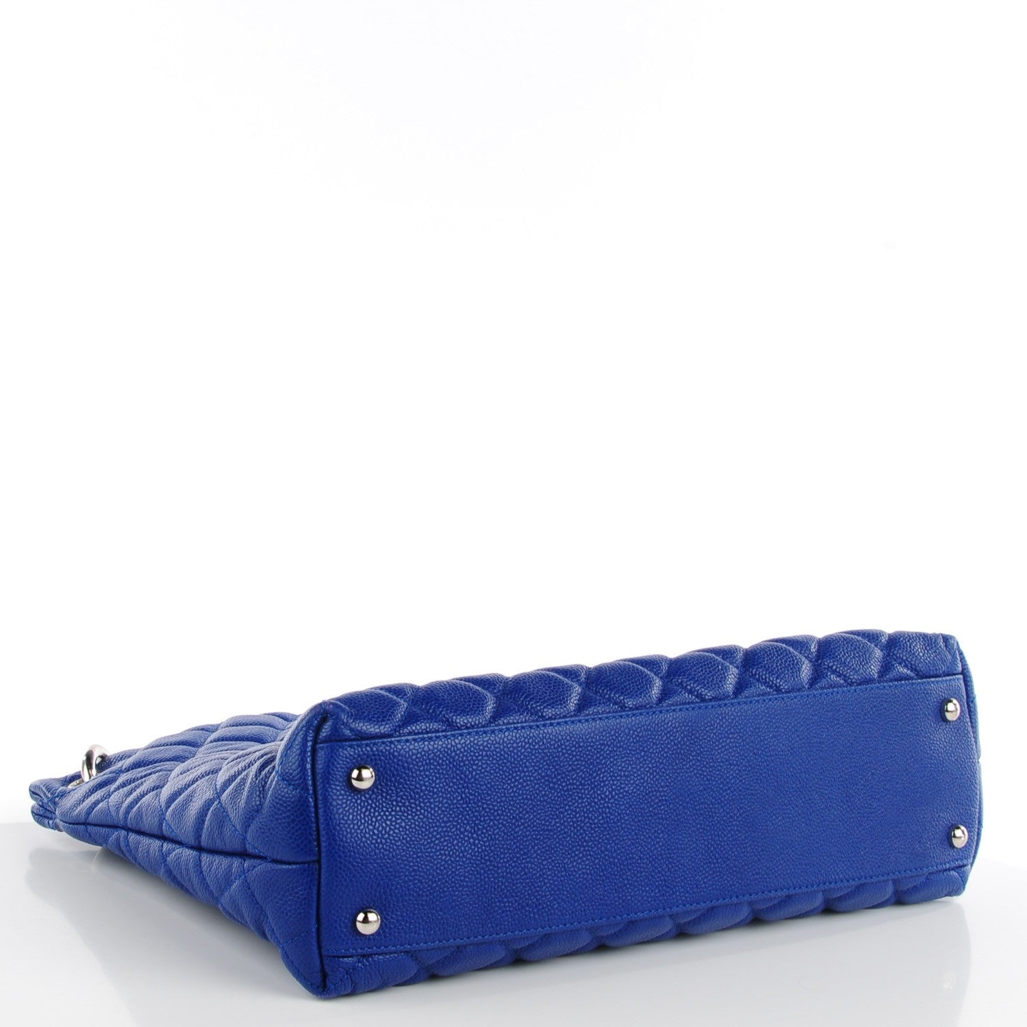 Chanel Caviar Quilted Easy Zip Tote Cobalt Blue 4 of 7