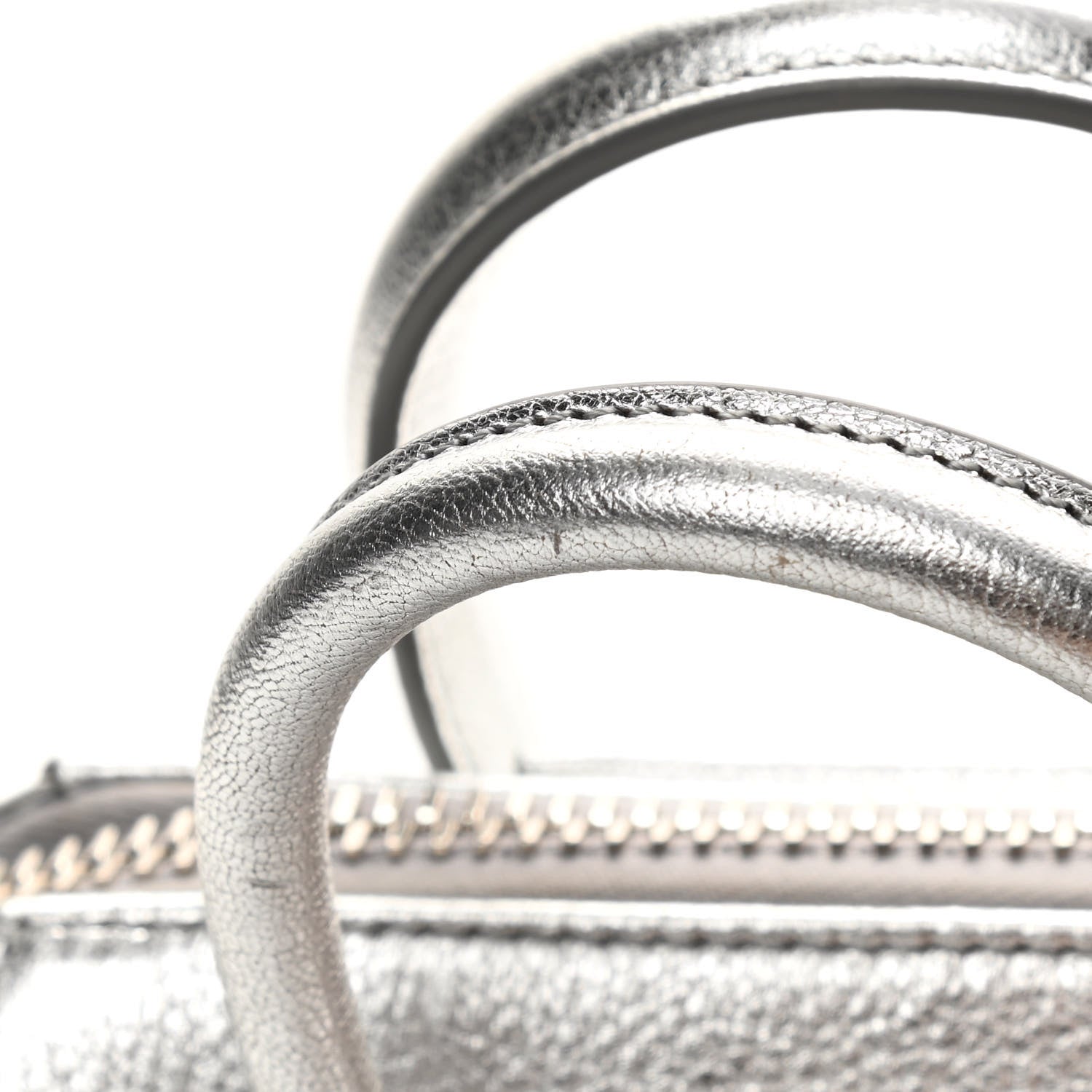 Givenchy Metallic Sugar Goatskin Mini Antigona Silver 13 of 15