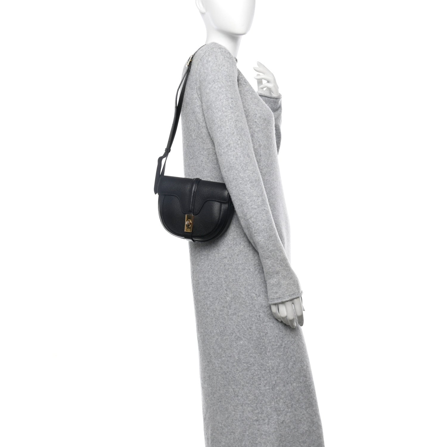 Celine Grained Calfskin Besace Small 16 Black 2 of 14