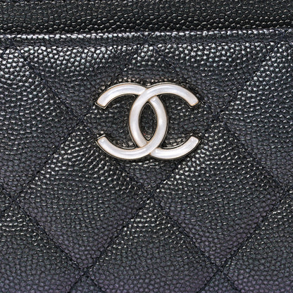 Chanel Iridescent Caviar Quilted Card Holder Black 9 of 11