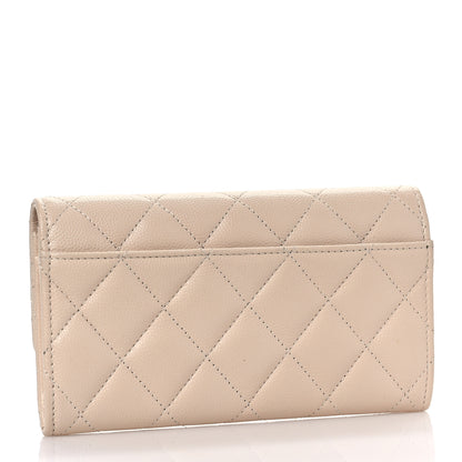 Chanel Caviar Pearl Quilted Coco Candy Wallet Beige 3 of 10