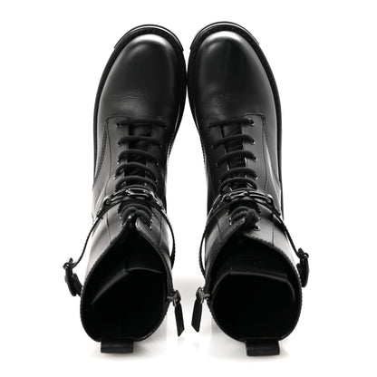Valentino Garavani Calfskin Vlogo 30/50mm Combat Boots 39.5 Black 2 of 9
