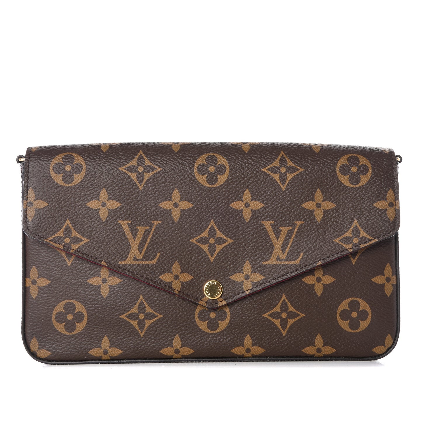 Monogram Pochette Felicie Chain Wallet Fuchsia