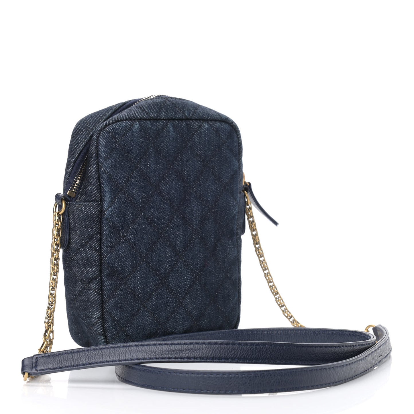 Washed Denim Quilted Reissue Camera Case Black