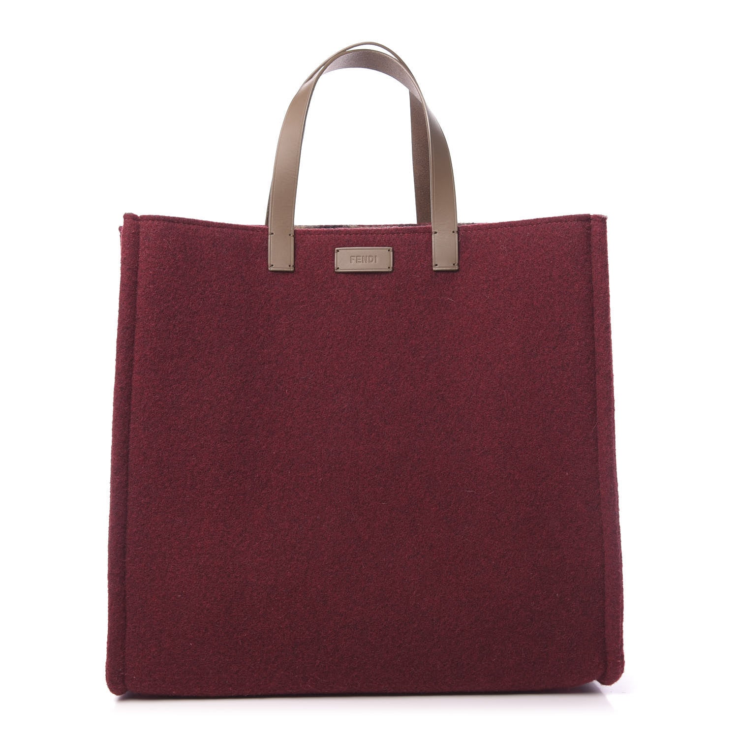 Fendi Felt Shopping Tote Red 1 of 10