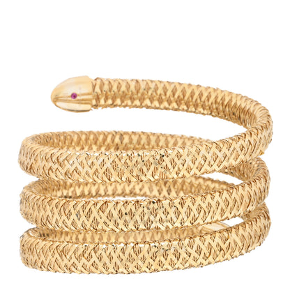 Roberto Coin 18K Yellow Gold Diamond Primavera Coil Bracelet 2 of 3