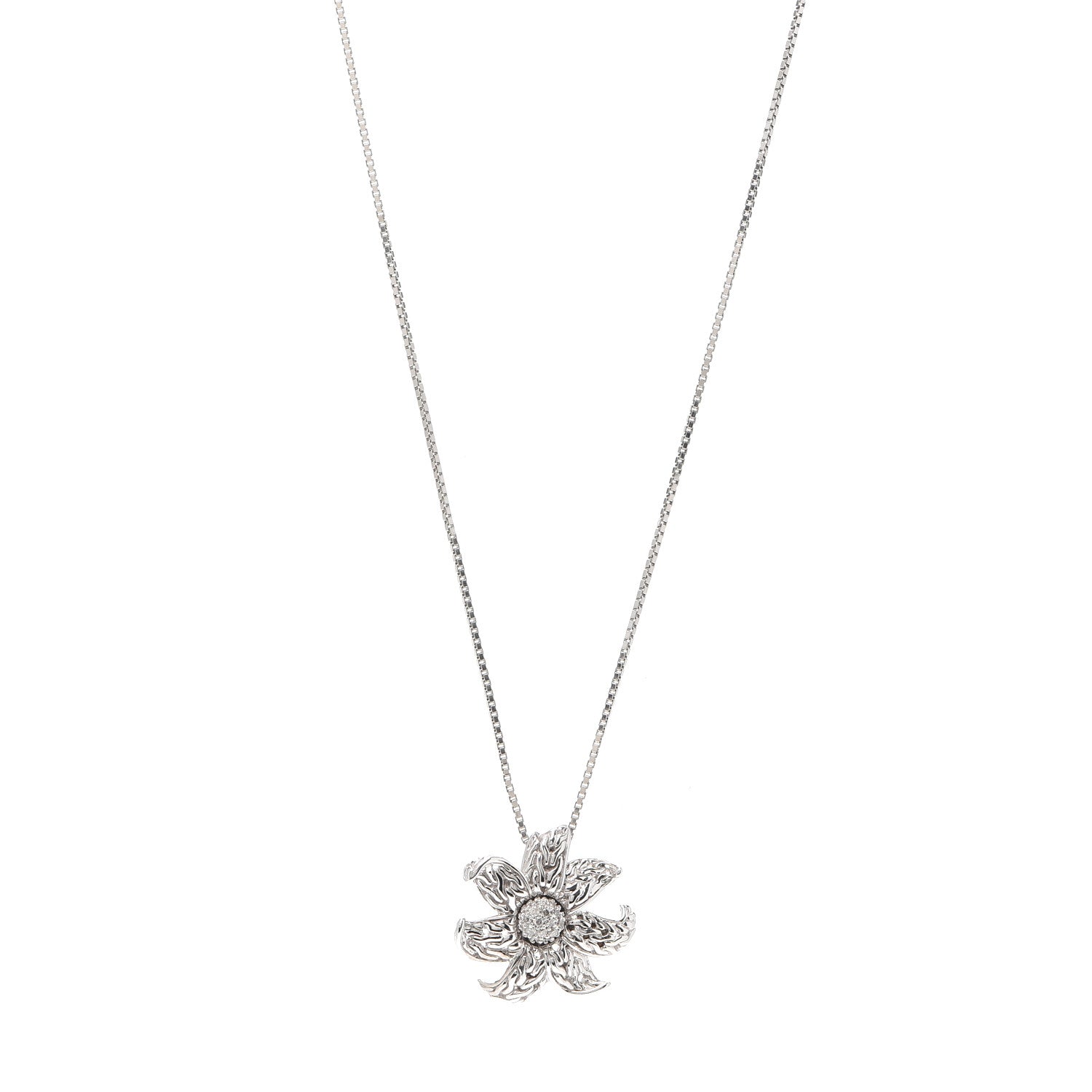 John Hardy Sterling Silver 18K Yellow Gold Ayu Flower Pendant Necklace 1 of 6