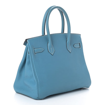 Hermes Togo Birkin 30 Blue Jean 2 of 28