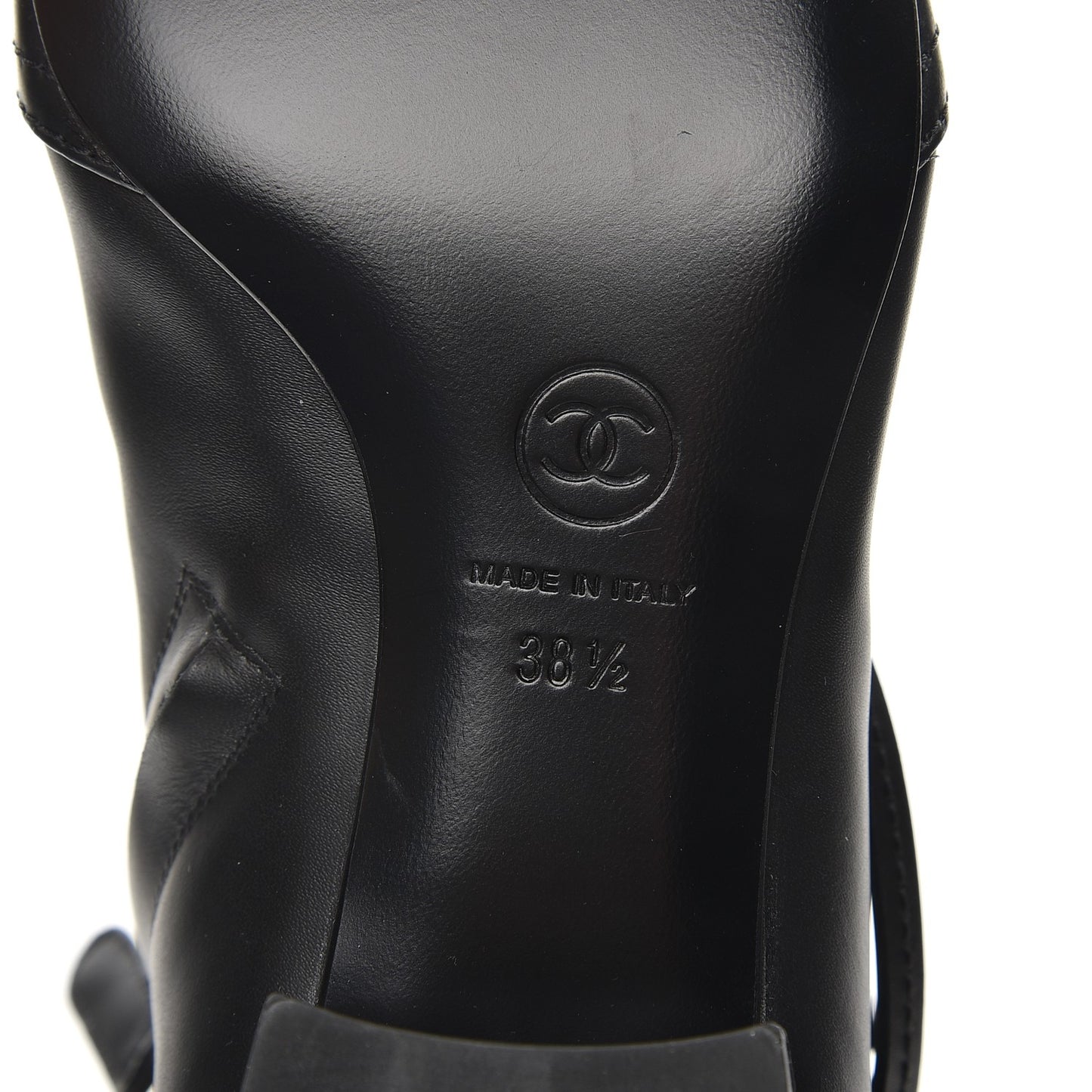 Calfskin Fringe Short Boots 38.5 Black