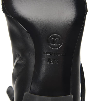 Chanel Calfskin Fringe Short Boots 38.5 Black 6 of 8