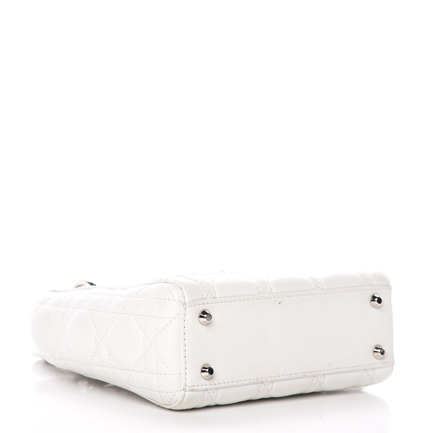 Christian Dior Lambskin Cannage Mini Lady Dior White 4 of 17