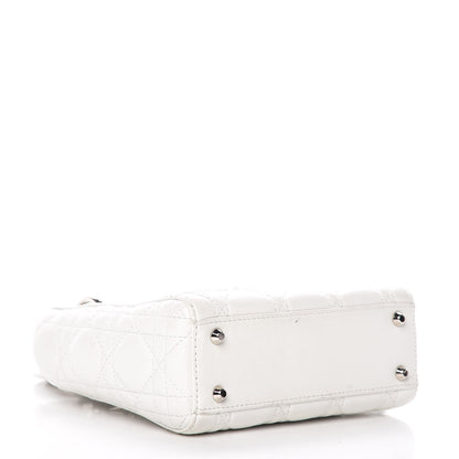 Christian Dior Lambskin Cannage Mini Lady Dior White 4 of 17