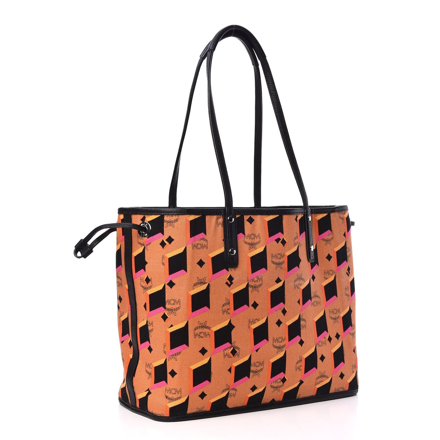 Visetos Medium Reversible Shopping Tote Black