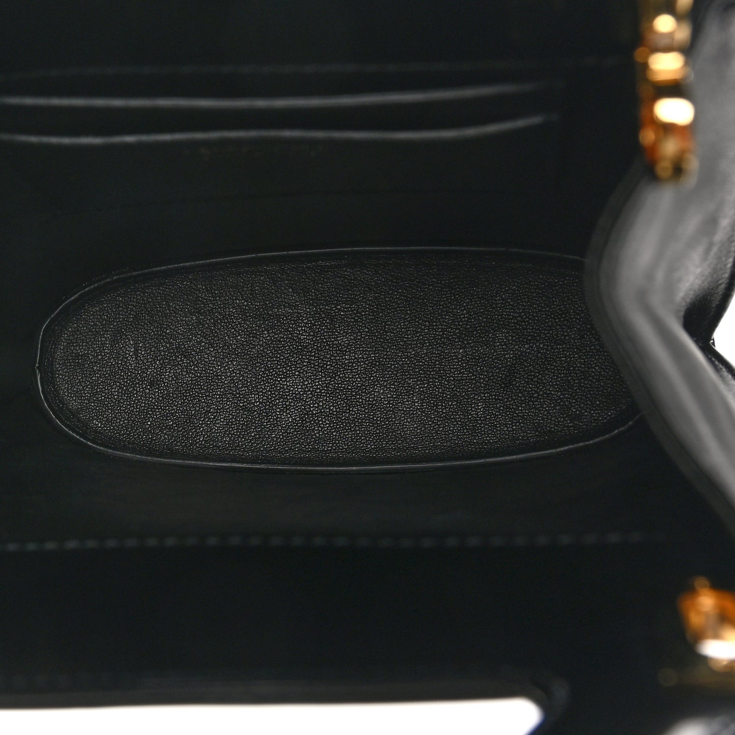 Brushed Calfskin North South Wanda Top Handle Bag Black
