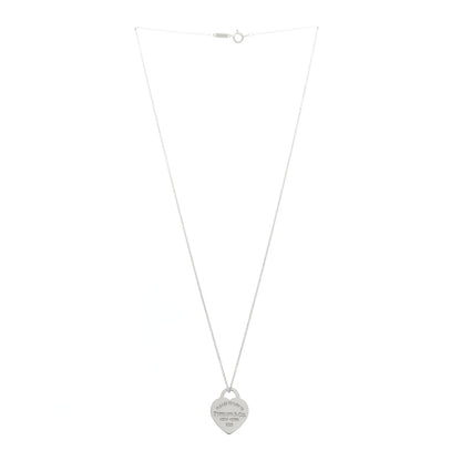 Tiffany Sterling Silver Small Return to Tiffany Heart Pendant Necklace 2 of 7