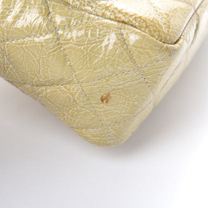 Chanel Crinkled Patent Quilted Jumbo Single Flap Light Beige 14 of 16