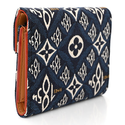 Louis Vuitton LOUIS VUITTON Jacquard Since 1854 Victorine Wallet Blue 3 of 7