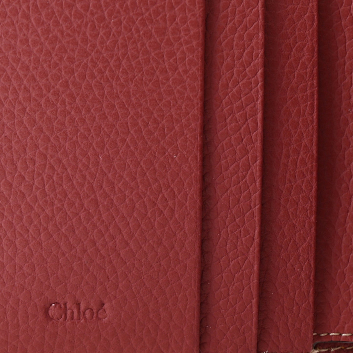 Grained Calfskin Small Darryl Trifold Wallet Faded Rose