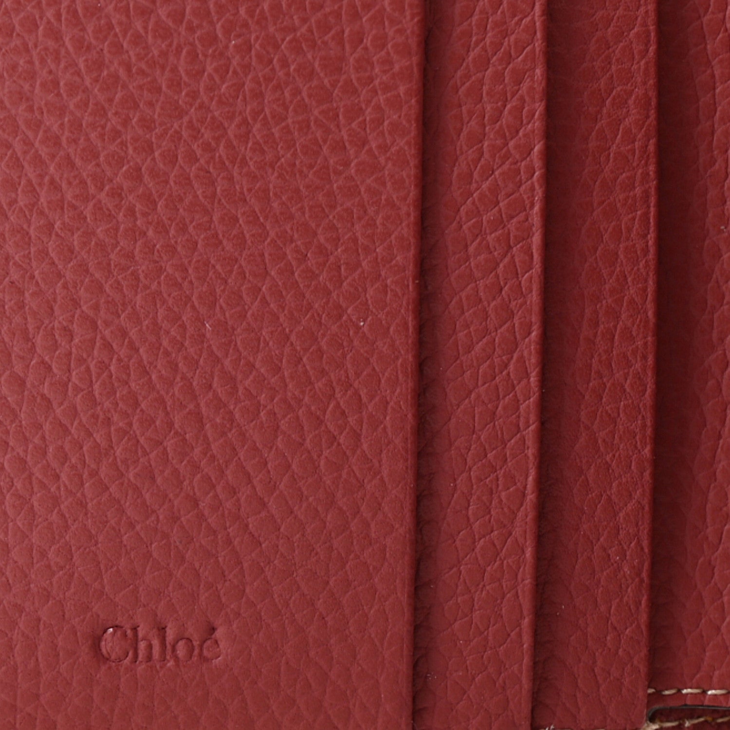 Chloe Grained Calfskin Small Darryl Trifold Wallet Faded Rose 6 of 8