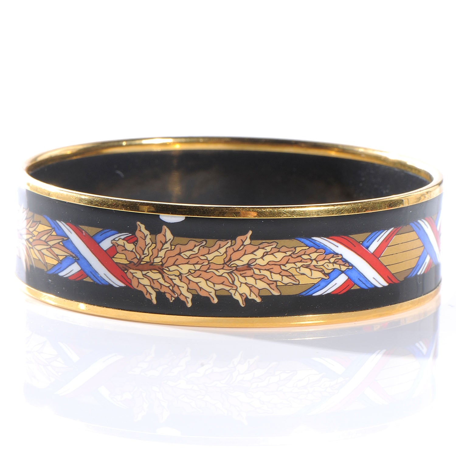 Hermes Enamel Printed Wide Bracelet 65 5 of 5