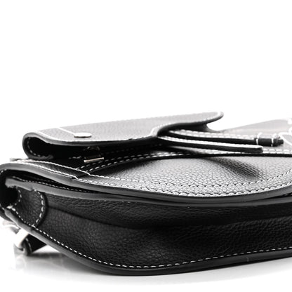 Christian Dior X KAWS Grained Calfskin Saddle Pouch Black 8 of 9