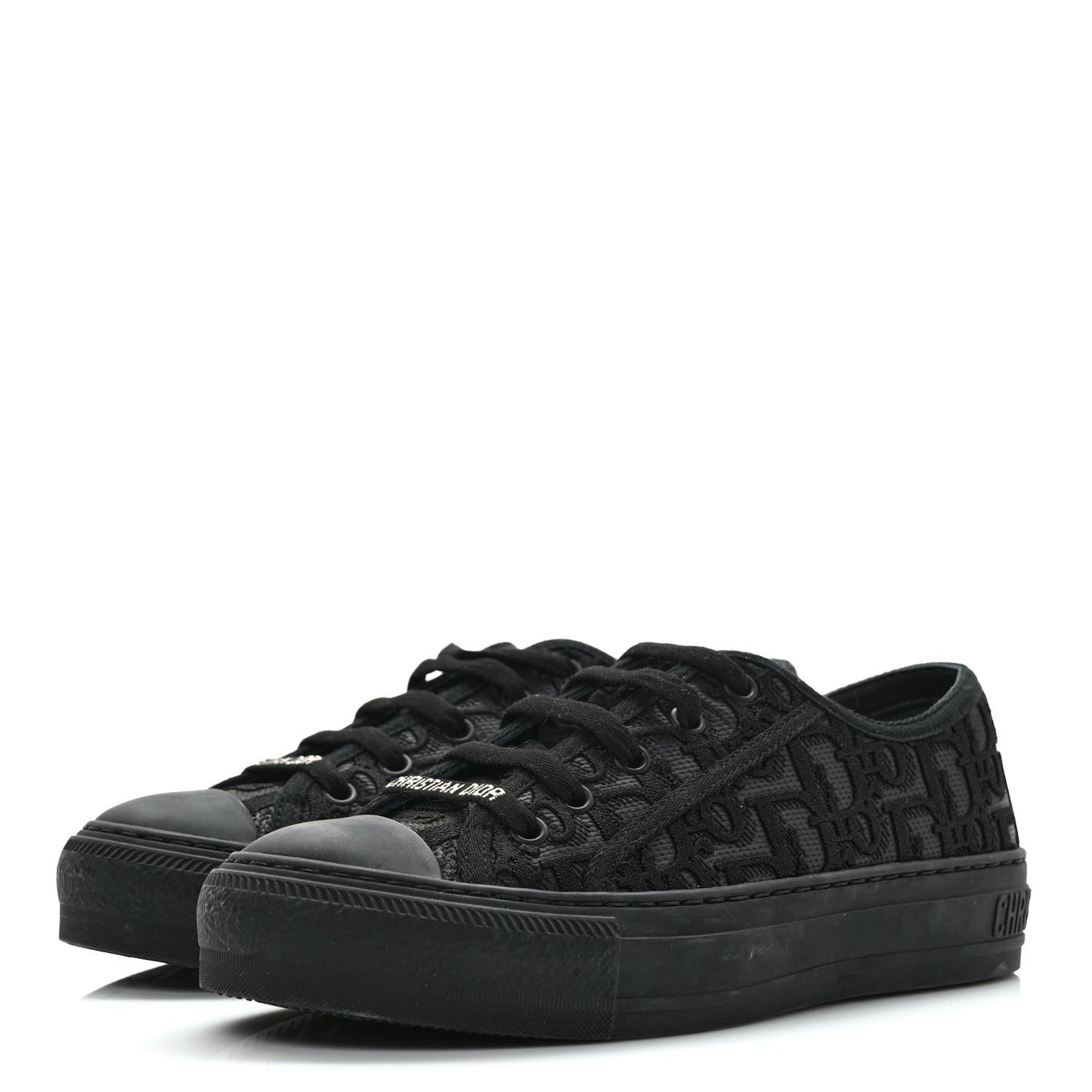 Canvas Walk'N'Dior Low Top Sneakers 36.5 Black