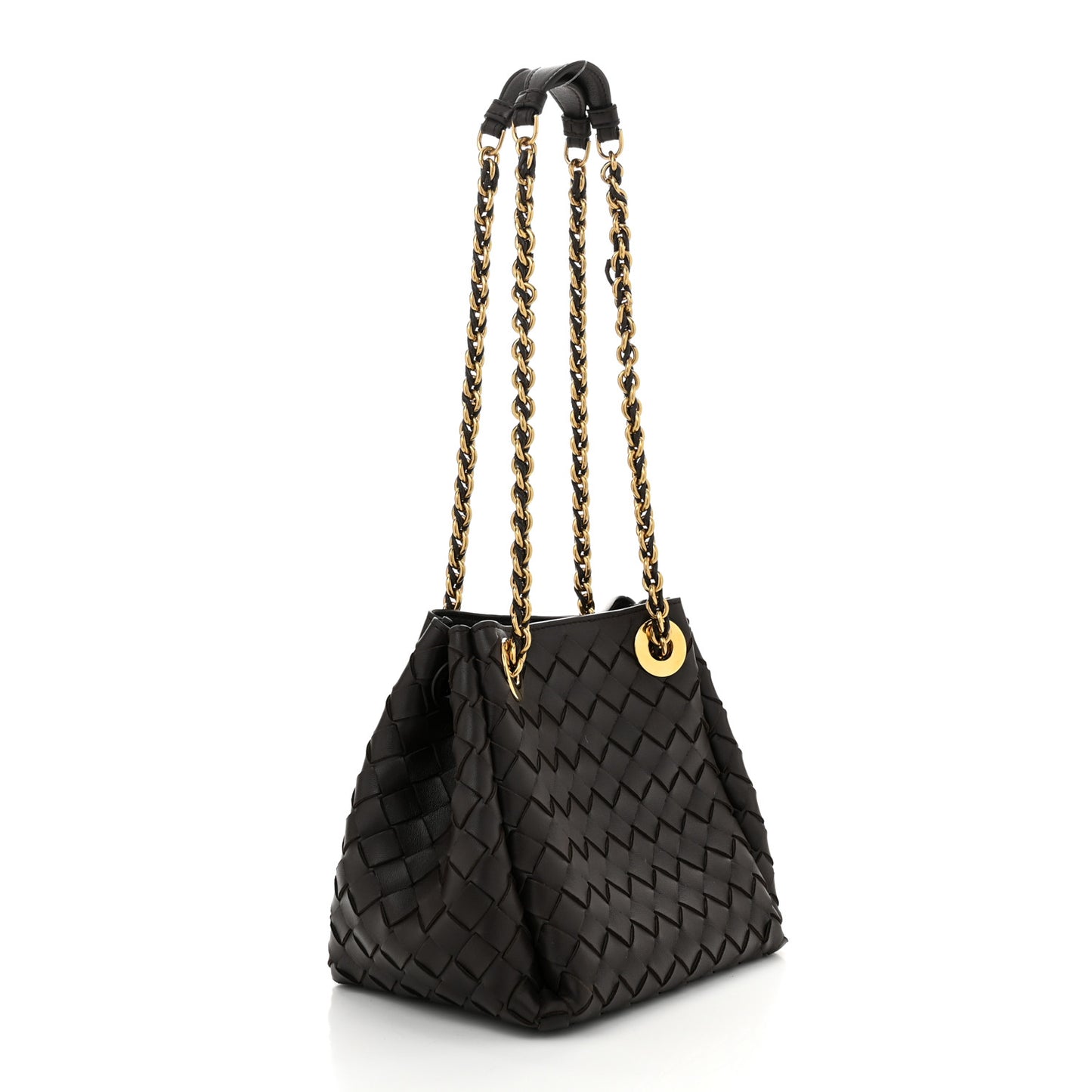 Nappa Intrecciato Small Parachute Chain Shoulder Bag Fondant