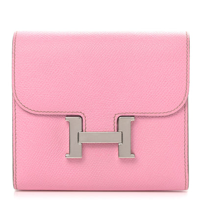 Hermes Epsom Constance Short Wallet 5P Pink 1 of 8