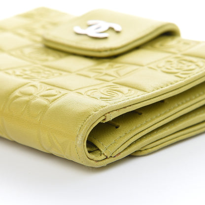 Chanel Lambskin Precious Symbols French Flap Wallet Chartreuse 9 of 15