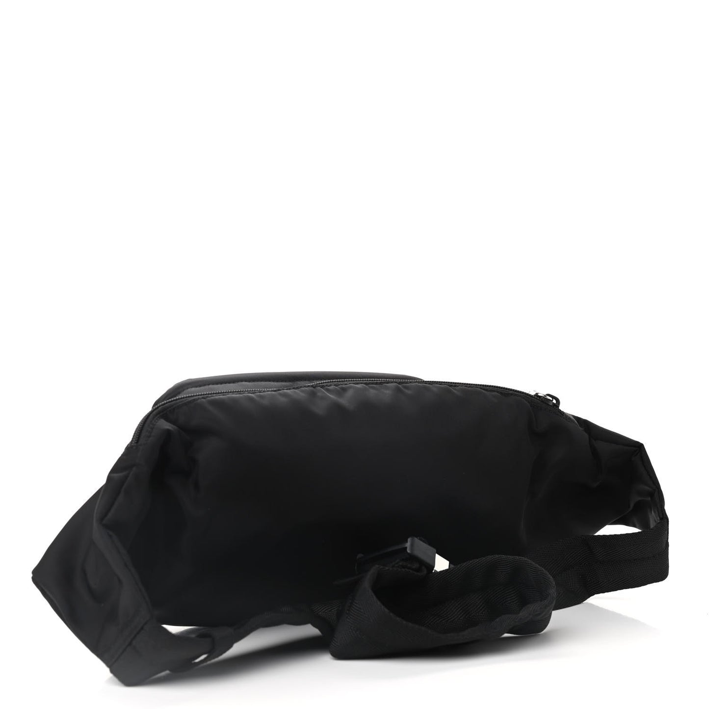 Tessuto Nylon Double Pocket Belt Bag Black