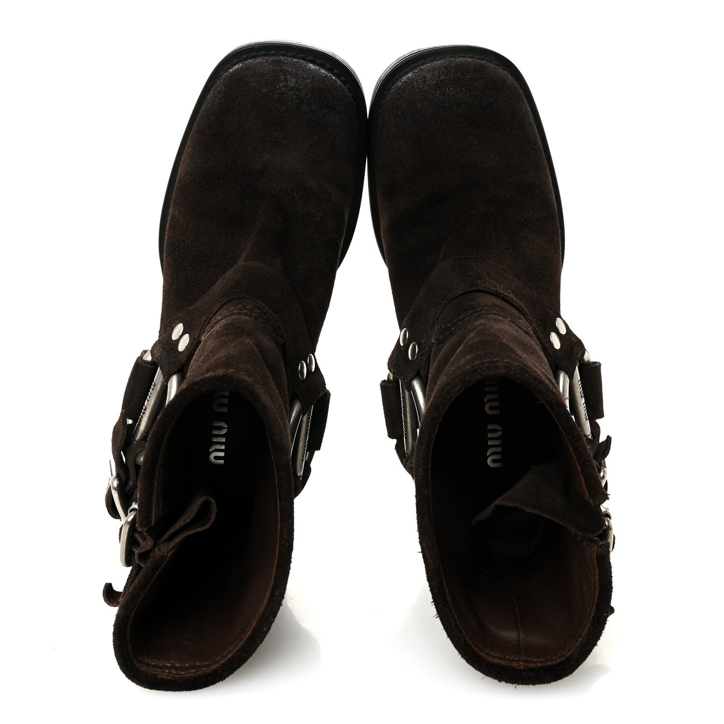 Suede Harness Engineer Boots 38.5 Brown